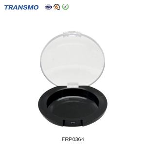 Estuche Redondo de Plástico Negro para Polvos al por Mayor, Envase para Rubor, Caja de Polvos Vacía, Embalaje Reciclable - Product Image 4