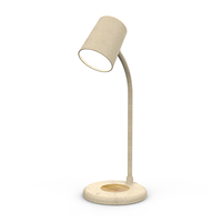 Lampe de bureau LED moderne à chargement sans fil avec protection oculaire, gradation tactile pour haut-parleur sans fil, corps en ABS