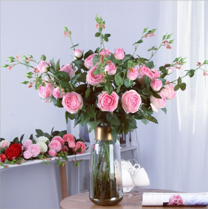ของตกแต่งโรงแรมพวง2<span class=keywords><strong>ดอก</strong></span><span class=keywords><strong>กุหลาบ</strong></span>ทำจากผ้าไหมเทียมสัมผัสของจริงสำหรับวันฮาโลวีนวันพ่อจบการศึกษา - Product Image 1