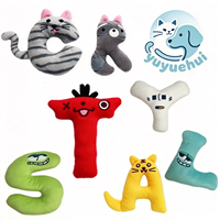 Jouets à mâcher amusants pour animaux de compagnie, en forme de lettres de dessins animés, en latex souple et coton, jouets interactifs pour chiots, chiens et chats