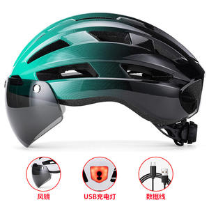 Casco de <span class=keywords><strong>Ciclismo</strong></span> de Montaña ODM y OEM <span class=keywords><strong>con</strong></span> Visera Integrada y Luz Trasera, Casco de Bicicleta de Montaña <span class=keywords><strong>con</strong></span> Luz LED y <span class=keywords><strong>Gafas</strong></span> - Product Image 4
