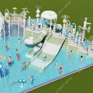 Solution complète pour parcs aquatiques commerciaux et aires de jeux aquatiques : Ensemble d'équipements de jeux aquatiques multi-glissades sur mesure - Product Image 2