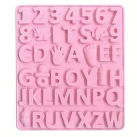 Moule en silicone écologique USSE pour lettres et chiffres, idéal pour la fabrication de chocolats et la coulée d'époxy, emballage en sac OPP, Nouveautés
