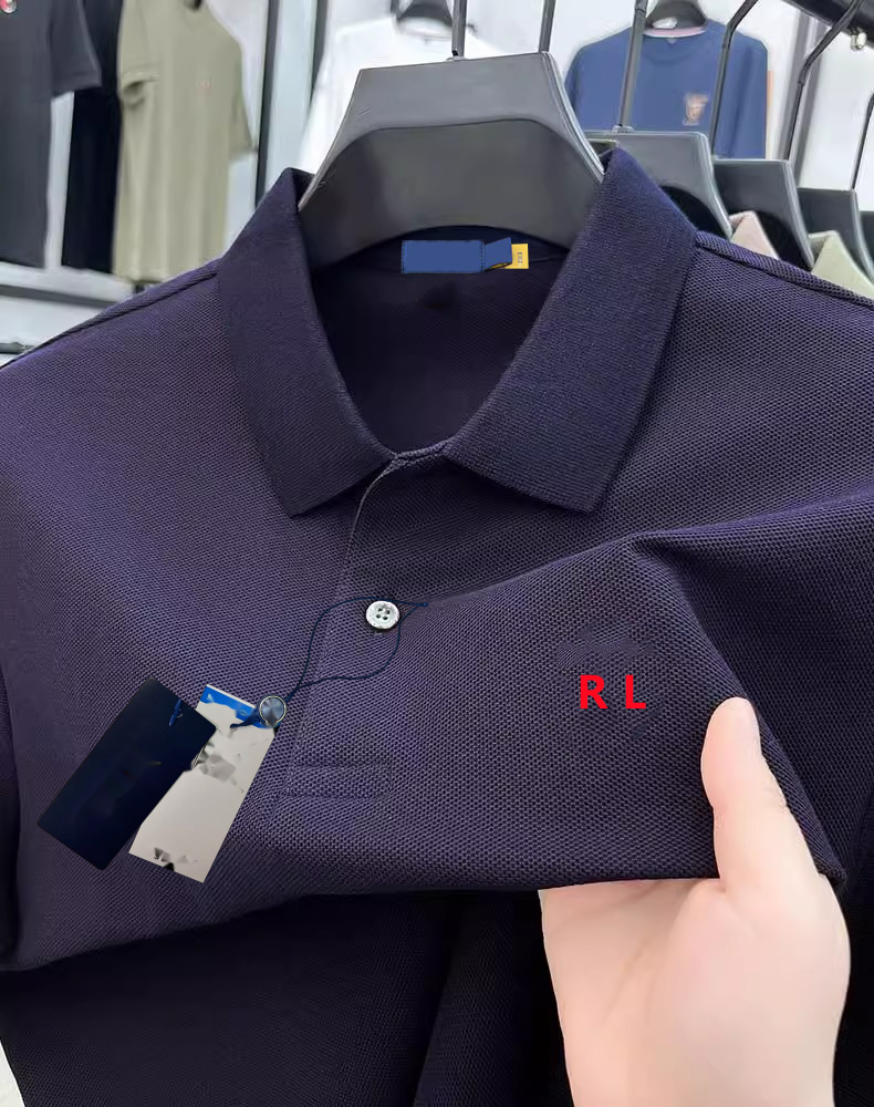 Azul marino con logo RL rojo