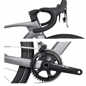 Bicicleta de Carretera y Ciudad <span class=keywords><strong>GRAVEL</strong></span> V3 con Cuadro de Fibra de Carbono, Frenos de Disco Hidráulicos, <span class=keywords><strong>Ruedas</strong></span> de Aleación 700C, Durable, Hardtail, Aerodinámica, para Ciclismo - Product Image 5