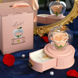 Elegante Scatola Regalo Quadrata Floreale Ecologica per la Vigilia di Natale, per Anelli, Orecchini e Smalti - Product Image 6