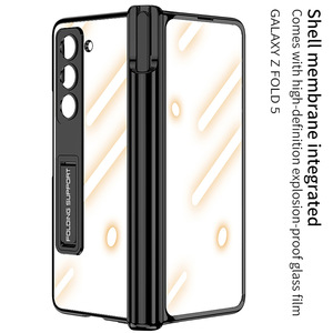 Étui de téléphone portable à écran pliant magnétique Transparent FOLD5 pour Samsung <span class=keywords><strong>ZFOLD5</strong></span> avec porte-stylo fantôme - Product Image 5