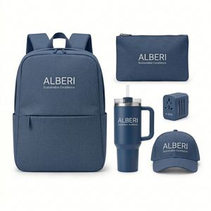 Set de Regalo de Lujo para Viajes de Negocios: Botella Térmica, Bolsa Organizadora, Tapones para Enchufes de Viaje, Mochila y Set de Regalo para a Bordo - Product Image 4