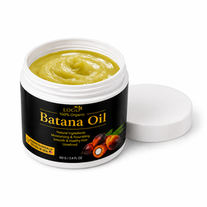 Baume capillaire à l'huile de Batana bio pour cheveux secs et abîmés, hydratation intense, soin du cuir chevelu et brillance saine et lisse - Product Image 1