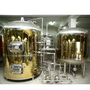 Professional Manufacture Multifunctional Red Copper Beer Brewing Equipment Rock Wool Insulation 8bbl Micro Brewery Equipment