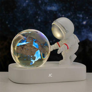 Verre de cristal transparent Style parfait 3d sphère Laser clair pissenlit boule de verre de cristal Jupiter terre système solaire <span class=keywords><strong>lune</strong></span> - Product Image 6