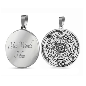 Collier pendentif unisexe en acier inoxydable avec sceau de la <span class=keywords><strong>Kabbale</strong></span> de Salomon et 7 archanges par Asterion Guardian Angel Jewelry - Product Image 4