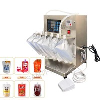 Machines de remplissage et de bouchage semi-automatiques pour sachets doypack à bec verseur, miel, liquide, sauce, pâte, confiture, eau, gelée, shampoing, boisson, jus