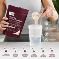 Protéine de lactosérum certifiée Halal, faible en gras, en poudre, emballage en vrac OEM, MOQ flexible, qualité supérieure, nutrition pour la récupération musculaire, adulte, 50g+
