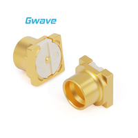 Connecteur RF mâle Gwave GPO-JHD11 (SMP) à souder pour PCB, 50 ohms, laiton plaqué or, micro-ondes DC -22GHz, conforme RoHS