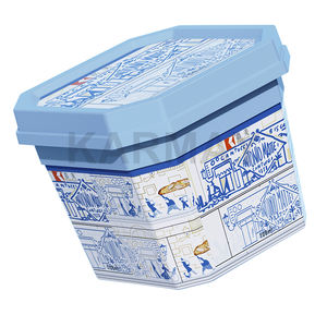 Ventas al por mayor vmcpp sello refrescante PP 95ML Cuadrado azul Contenedor de helado desechable - Product Image 2