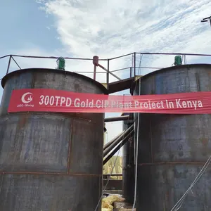Kenya Complete 300t/d Gold Leaching Cyanidation Setup Optimal Recovery Rate Gold CIP Plant