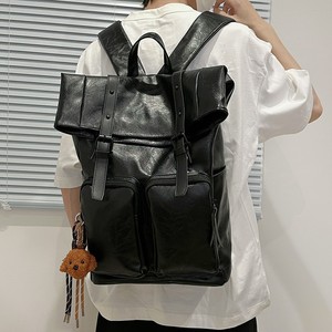 Mushroom 88 PU Leather <b>Backpack</b> <b>Brown</b> Large Capacity 16-Inch Laptop Bag For Travel And School Unisex Style - Product Image 3