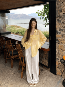 A339 Lightweight, Cool Summer Sheer Chiffon <b>Shirt</b> with Matching Tank Top – Perfect for <b>Beach</b> & Travel Wholesale - Product Image 3
