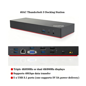 Base de Conexión USB-C Thunderbolt 4 3 para ThinkPad, para Pantalla Dual 4K Spectral, 40B0 40AN AS AF, Estación de Acoplamiento para Macbook M4 - Product Image 4