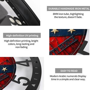 Horloge ronde en fer de 25 cm avec un nœud <span class=keywords><strong>marin</strong></span> - Product Image 4