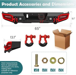 Parachoques de paso trasero de ancho completo OEM a <span class=keywords><strong>precio</strong></span> de fábrica compatible con Jeep Gladiator JT <span class=keywords><strong>2020</strong></span>-2024 parachoques de camioneta todoterreno con LED, agujeros de sensor - Product Image 3