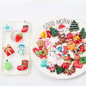 Paso Sico 30 pièces/sac, thèmes de Noël, cadeaux, arbre, hiver, neige, motifs 3D, kawaii, accessoires de <span class=keywords><strong>manucure</strong></span>, décoration, 10-30 mm, assortiment - Product Image 5