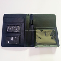 Porte-documents de voiture en cuir PU noir A4, organiseur de permis de conduire et de carte grise avec plusieurs poches transparentes pour cartes