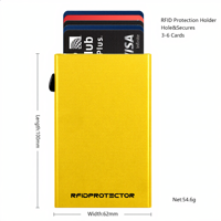 Kotak Kartu RFID Pop Up dengan Perlindungan NFC, Bahan Aluminium Alloy, Sampel Gratis
