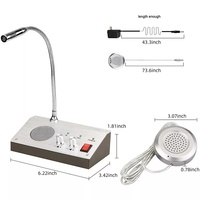 Système d'interphone filaire bidirectionnel portable pour fenêtre, microphone à condensateur col de cygne anti-interférence pour entreprises, bureaux et hôpitaux