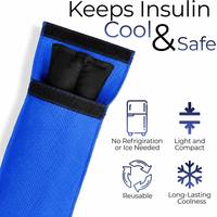 Dompet Pena Insulin Lipat Tahan Air Berbahan Poliester Pendingin Cepat Ramah Lingkungan Portabel Badu untuk Diabetes