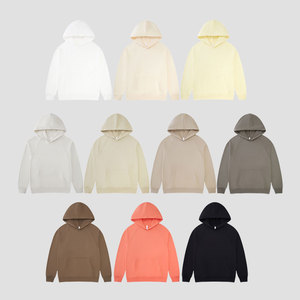 Sweat à capuche pour homme en coton 100% de grande taille avec logo personnalisé, couleur unie, design avec poche, épaules tombantes, coupe régulière - Product Image 4