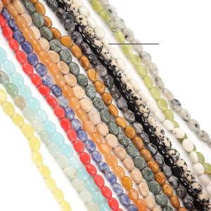 Cuentas Sueltas Facetadas de Ónice, Piedra Natural de Jaspe Cornalina, 4*2mm, Forma Ovalada, para la Fabricación de Joyas - Product Image 2