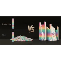 Imprimante 3D Flashforge Creator 5 Pro à 4 têtes d'impression, 500 % plus rapide, impression multicolore, zéro gaspillage, nivellement automatique, 256x256x256 mm