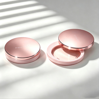 Poudrier compact rond avec couvercle miroir, type coulissant et rétractable, boîte à blush, emballage vide en plastique