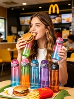 Nouvel ensemble de gobelets écologiques sans BPA avec technologie anti-odeur et options de parfum, bouteille d'eau pour le bureau et l'école