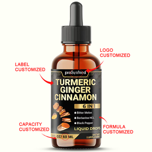 6-in-1 Turmeric <strong>Curcumin</strong> Dietary <strong>Supplement</strong> Drops 60ml - Ginger Cinnamon &amp; Black Pepper | Organic Vegan - Product Image 5