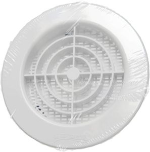 <span class=keywords><strong>Grille</strong></span> de <span class=keywords><strong>ventilation</strong></span> murale TF10RB, ronde, en plastique, intégrée avec moustiquaire, blanche, diamètre 128 mm, Chine - Product Image 4