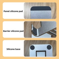 Support de téléphone portable magnétique pliable et léger en métal avec triple protection en silicone, réglable à 180°, durable pour bureau