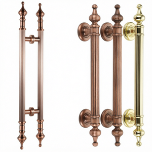 Manija Moderna Francesa de Zinc para Puerta de Apartamento/Villa, Tirador de Doble Orificio para Gabinete y Cajón, Fácil Instalación, Lujo para Dormitorio y Baño - Product Image 1