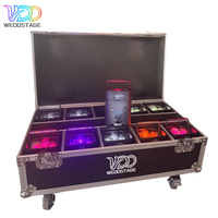Luz Par Delgada RGBAW+UV 6 en 1 de 6x18W con Control Inalámbrico por Aplicación, Batería Recargable, IP44 para Parques Temáticos, Discotecas, DJ e Iluminación de Escenarios