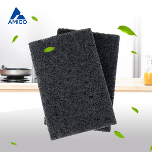 Éponge noire rectangulaire Amigo pour le nettoyage de la cuisine, la vaisselle et le lavage des casseroles, 8 pièces, double face - Product Image 1