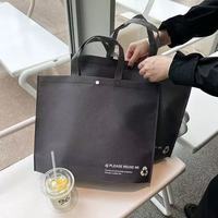 Sacs fourre-tout réutilisables écologiques, imprimés sur mesure, en tissu recyclable non tissé, avec poignées et logo