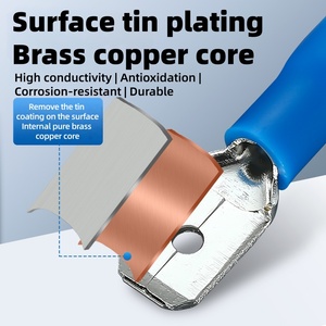 Bornes de déconnexion rapide à lame mâle en cuivre isolées <span class=keywords><strong>PVC</strong></span> haute conductivité série CNXI MDD pour applications automobiles - Product Image 2