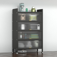 Meubles de maison modernes buffet buffet étagère de rangement 3/4/5 niveaux four à micro-ondes support cuisine étagère à vaisselle pour salon