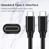 Câble USB Type C vers USB Type C 100W à charge rapide, synchronisation de données haute vitesse, audio et vidéo, 20 Gbps