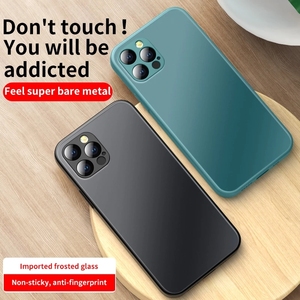 La última funda de teléfono de vidrio templado mate de borde recto Liquid AG para <span class=keywords><strong>iPhone</strong></span> 14 13 12 11 Pro <span class=keywords><strong>XS</strong></span> Max funda de silicona Original - Product Image 3