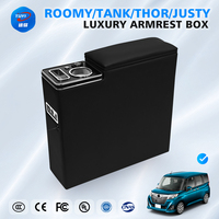 Boîte de rangement pour accoudoir central de voiture pour Toyota ROOMY THOR TANK JUSTY avec porte-gobelet et support de téléphone, accessoires intérieurs