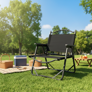 Silla Plegable Portátil Ligera de Hierro, Oxford Resistente y Ecológico, con Acabado de Grano de Madera, para Jardín, Picnic, Camping, Parque, Escuela, Gimnasio - Product Image 2