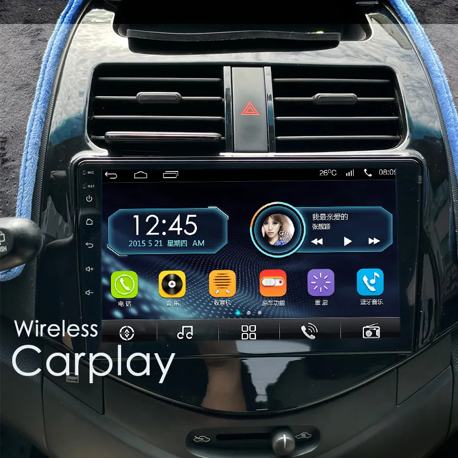 Android 13 AI Voice Autoradio GPS für CHEVROLET Spark Beat Matiz 2010 - 2014 Multimedia-Video-Player CarPlay Stereoanlage Head Unit